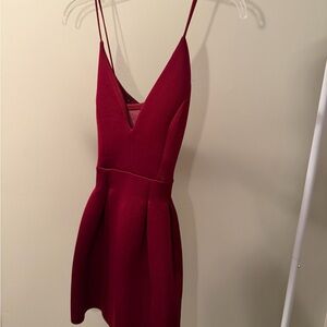 Windsor Burgundy Spaghetti Strap Mini Dress